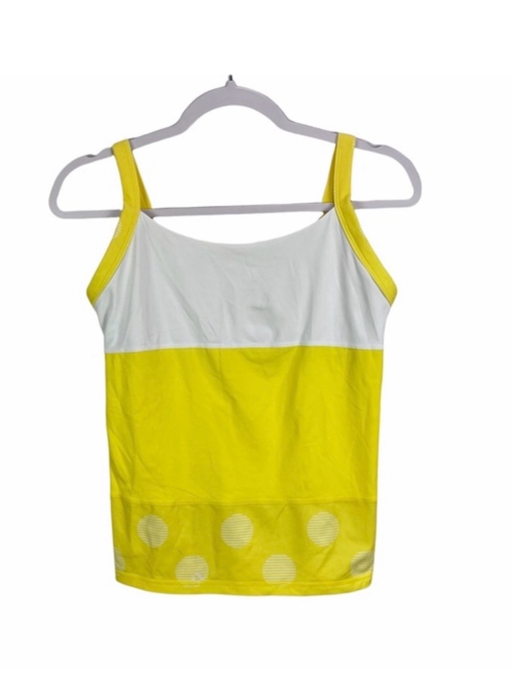 lululemon athletica White and Yellow Tank Top